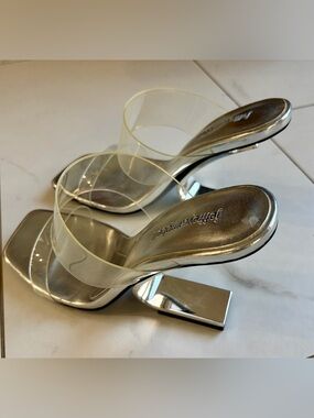 Jeffrey Campbell Silver Inverter Herl Crear Strap 7.5